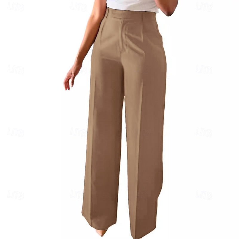 Livia | Hoch taillierte Weite Freizeithose für mühelosen Stil
