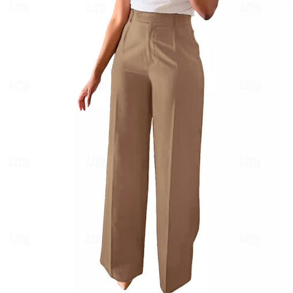 Livia | Hoch taillierte Weite Freizeithose für mühelosen Stil