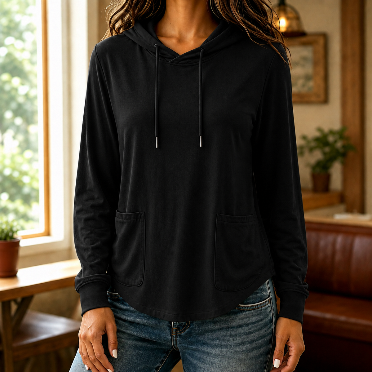 Lena | Bequemer Strickhoodie Mit Kapuze Und Taschen