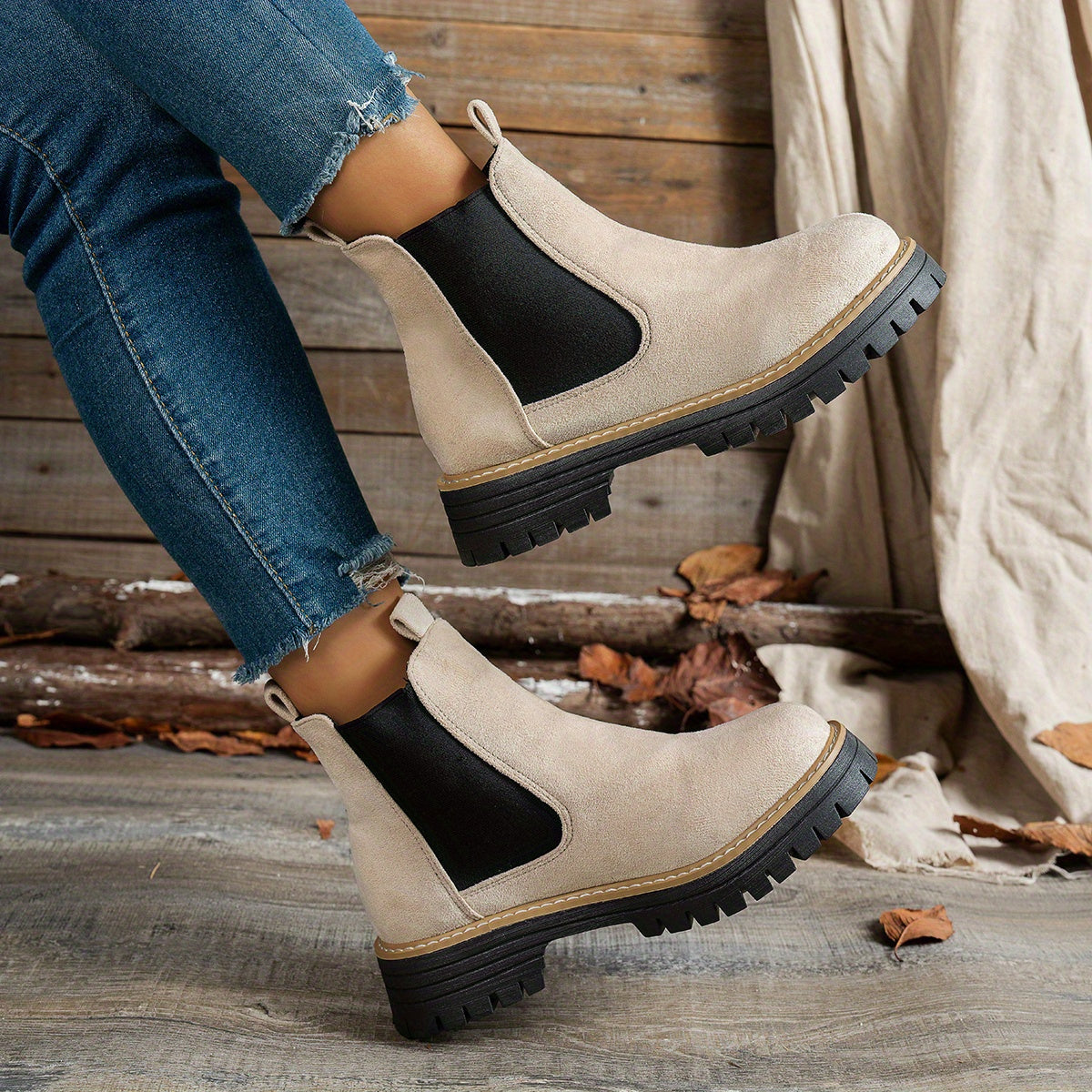 Yvonne | Moderne Und Elegante Chelsea-Plateau-Stiefeletten