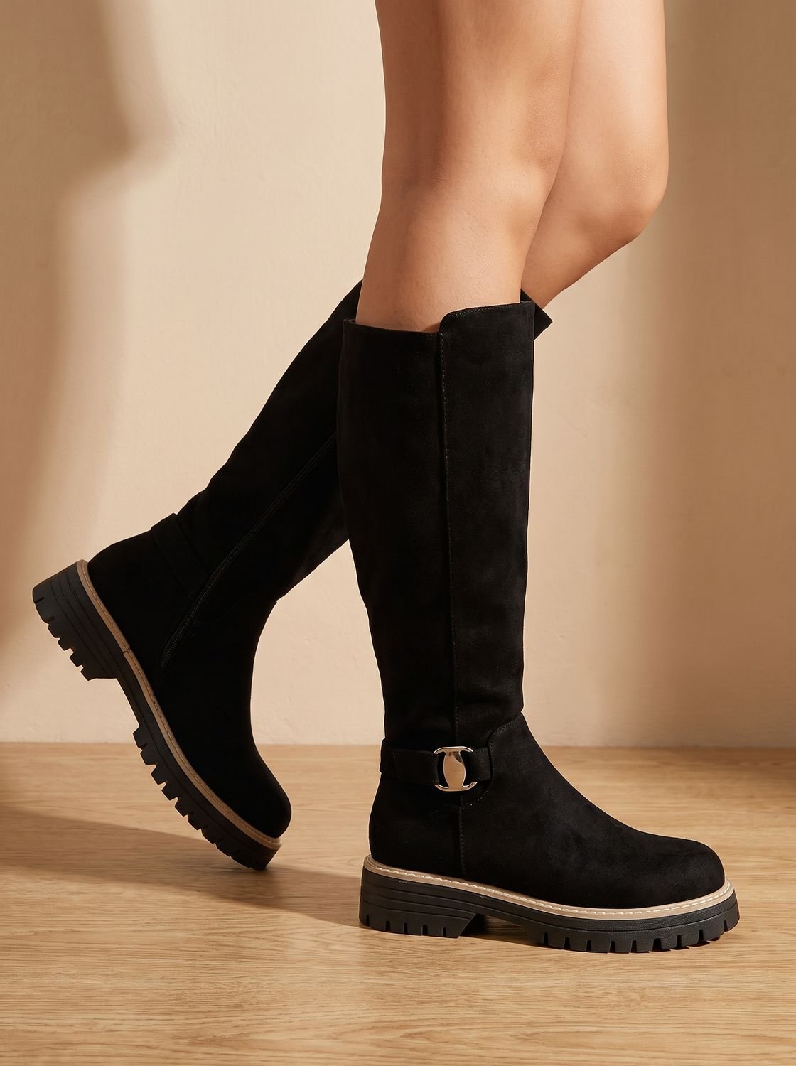 Isabella | Elegante Kniehohe Stiefel mit Dekorativer Schnalle