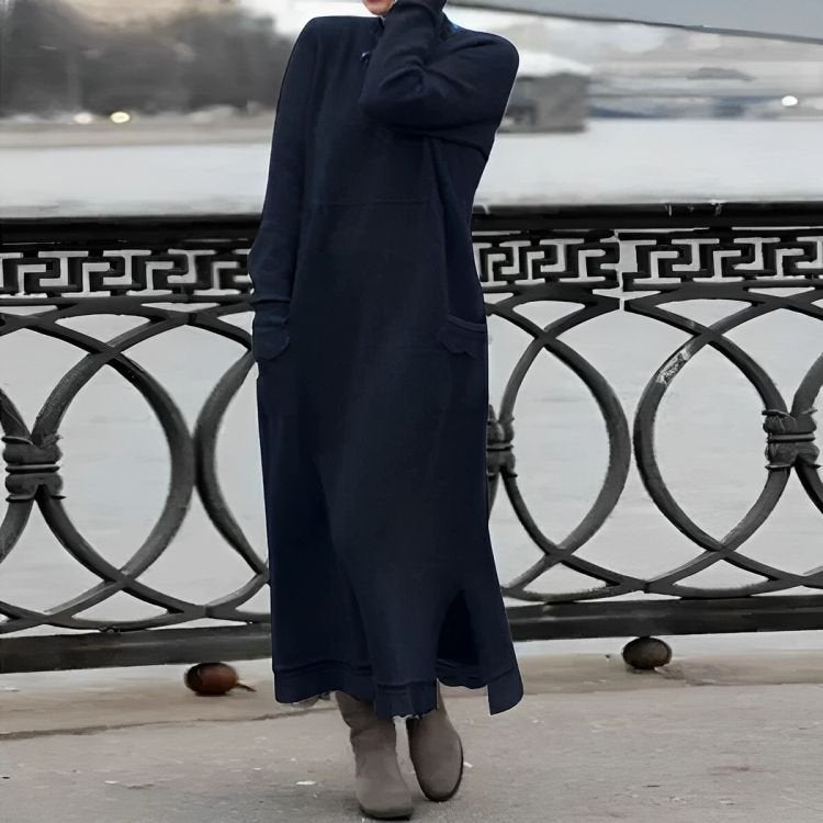 Nora | Elegantes Pulloverkleid in Maxi-Länge mit Kuschelkomfort