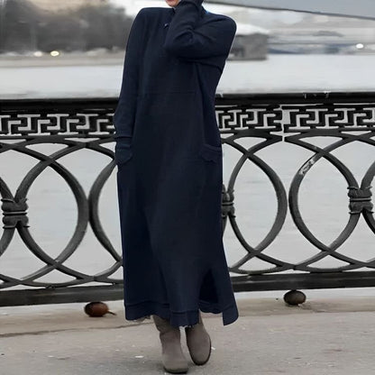 Nora | Elegantes Pulloverkleid in Maxi-Länge mit Kuschelkomfort