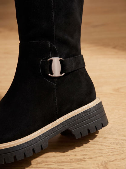 Isabella | Elegante Kniehohe Stiefel mit Dekorativer Schnalle