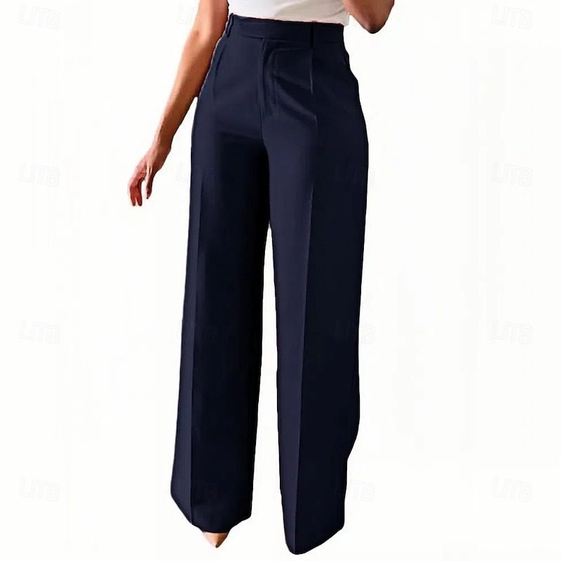 Livia | Hoch taillierte Weite Freizeithose für mühelosen Stil