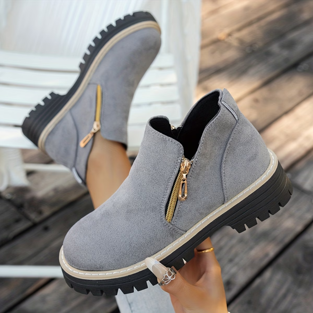Yvonne | Ankle Boots met Dubbele Rits