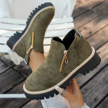 Yvonne | Ankle Boots met Dubbele Rits