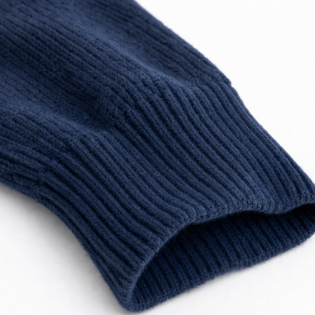 Mila | Moderner Strickhoodie Mit Reißverschluss Und Streifenärmeln