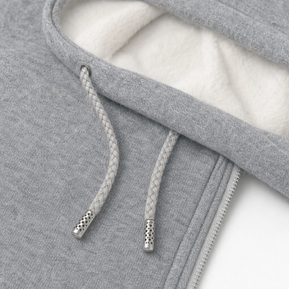 Elena | Langer Strickhoodie Mit Zopfmuster Und Reißverschluss