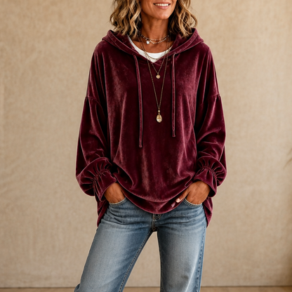 Ivy | Bequemer und weicher Hoodie mit Rüschen und eleganter Passform
