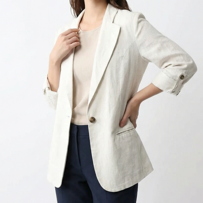 Alena | Eleganter Und Luftiger Leinenblazer