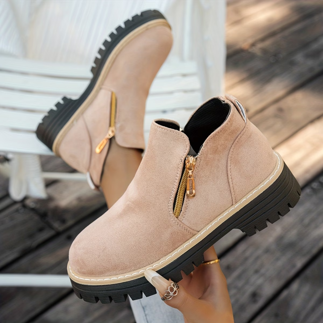 Yvonne | Ankle Boots met Dubbele Rits