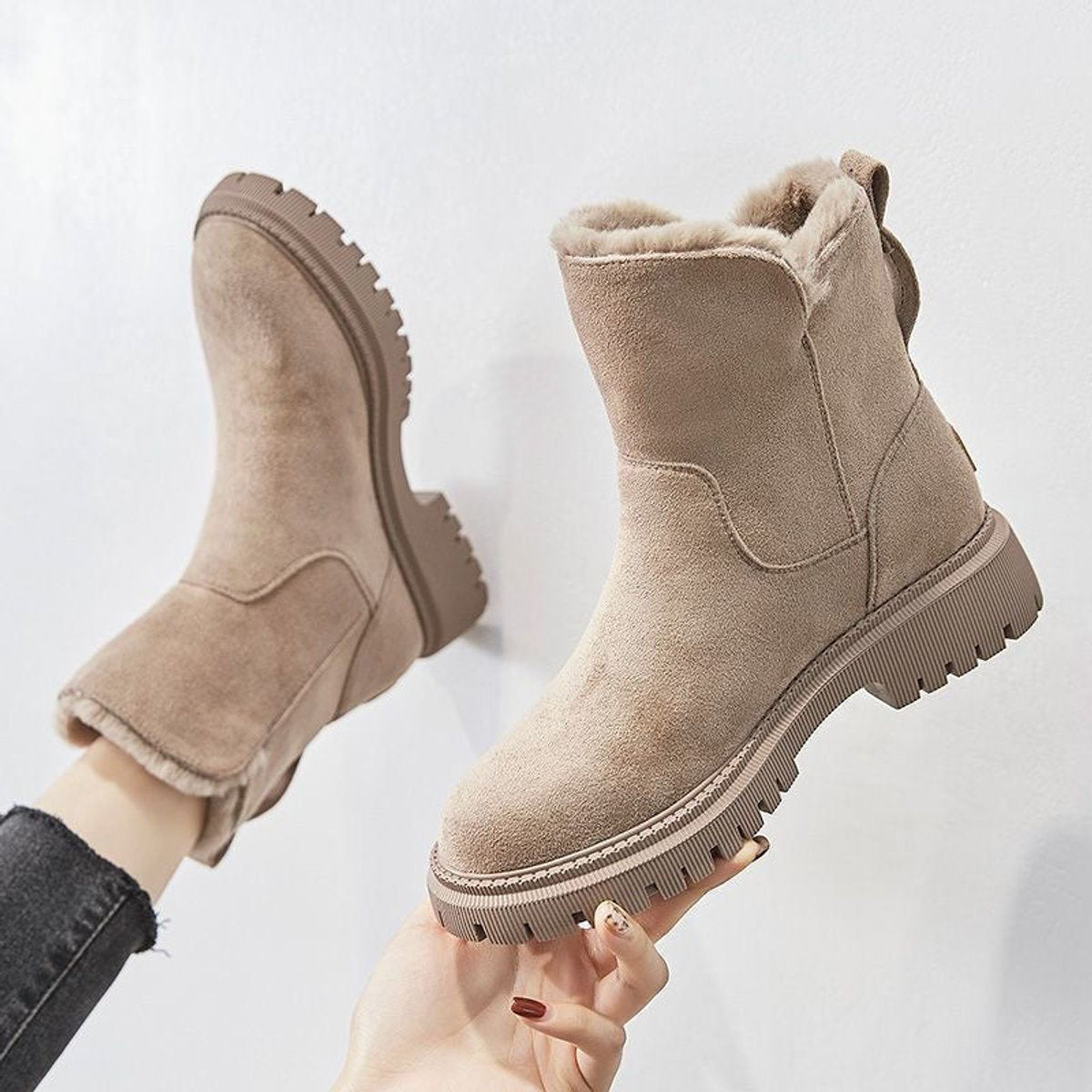 Kerstin | Gemütliche Und Elegante Rauleder Stiefeletten