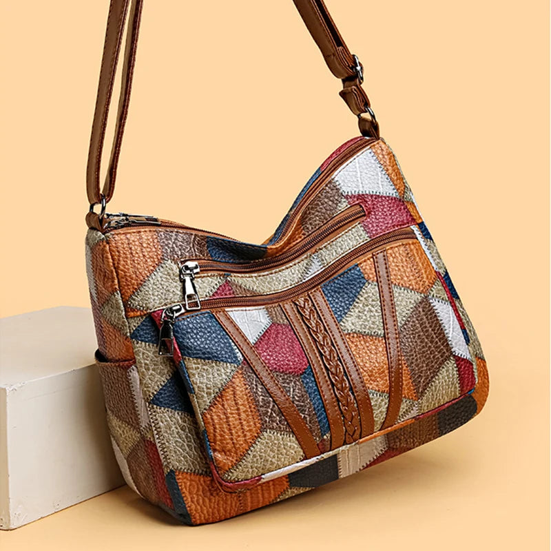 SAC PATCHWORK GEOMETRISCHE VOOR VROUWEN