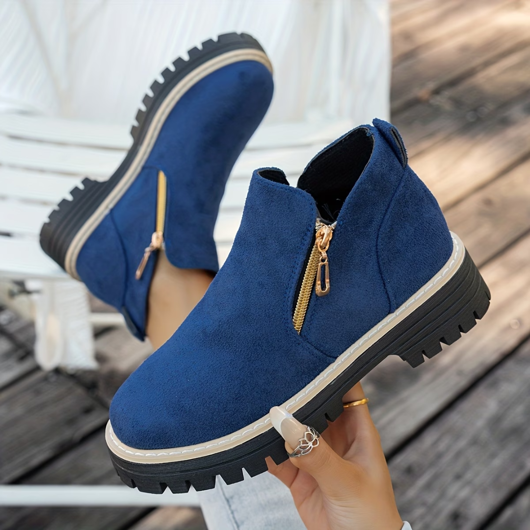 Yvonne | Ankle Boots met Dubbele Rits
