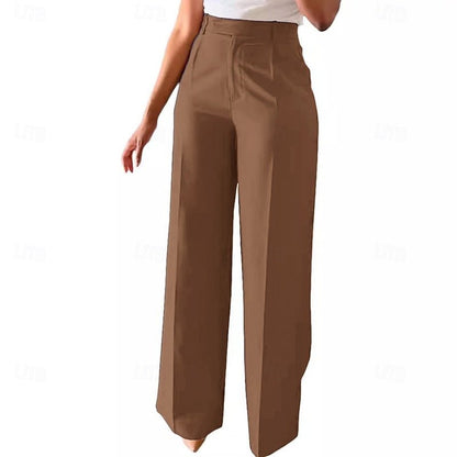 Livia | Hoch taillierte Weite Freizeithose für mühelosen Stil