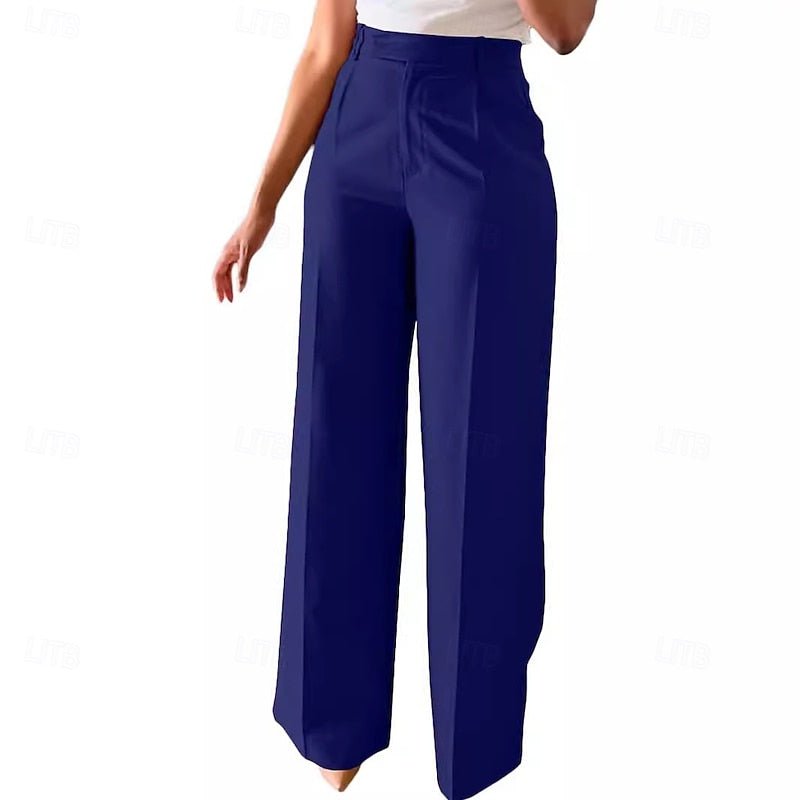Livia | Hoch taillierte Weite Freizeithose für mühelosen Stil