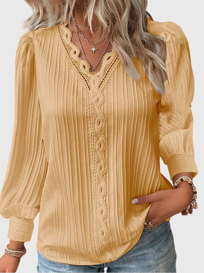 Andie | Elegante V-Ausschnitt Pullover-Bluse
