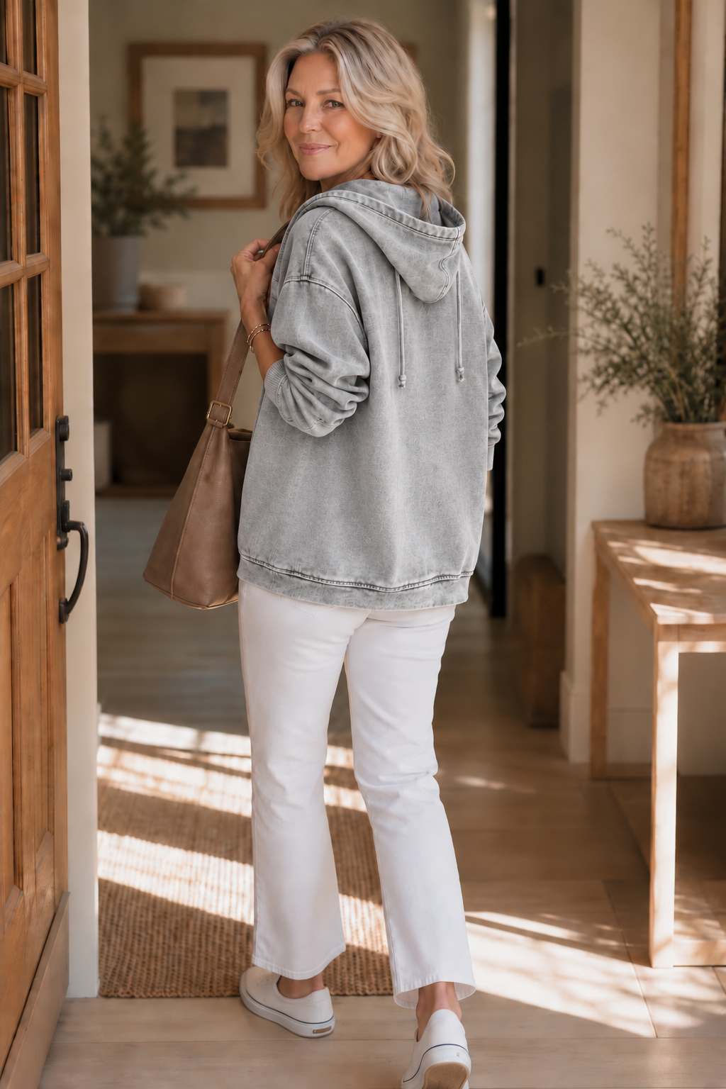 Jessica | Lässige Kapuzenjacke Mit Reißverschluss Und Gewaschenem Finish