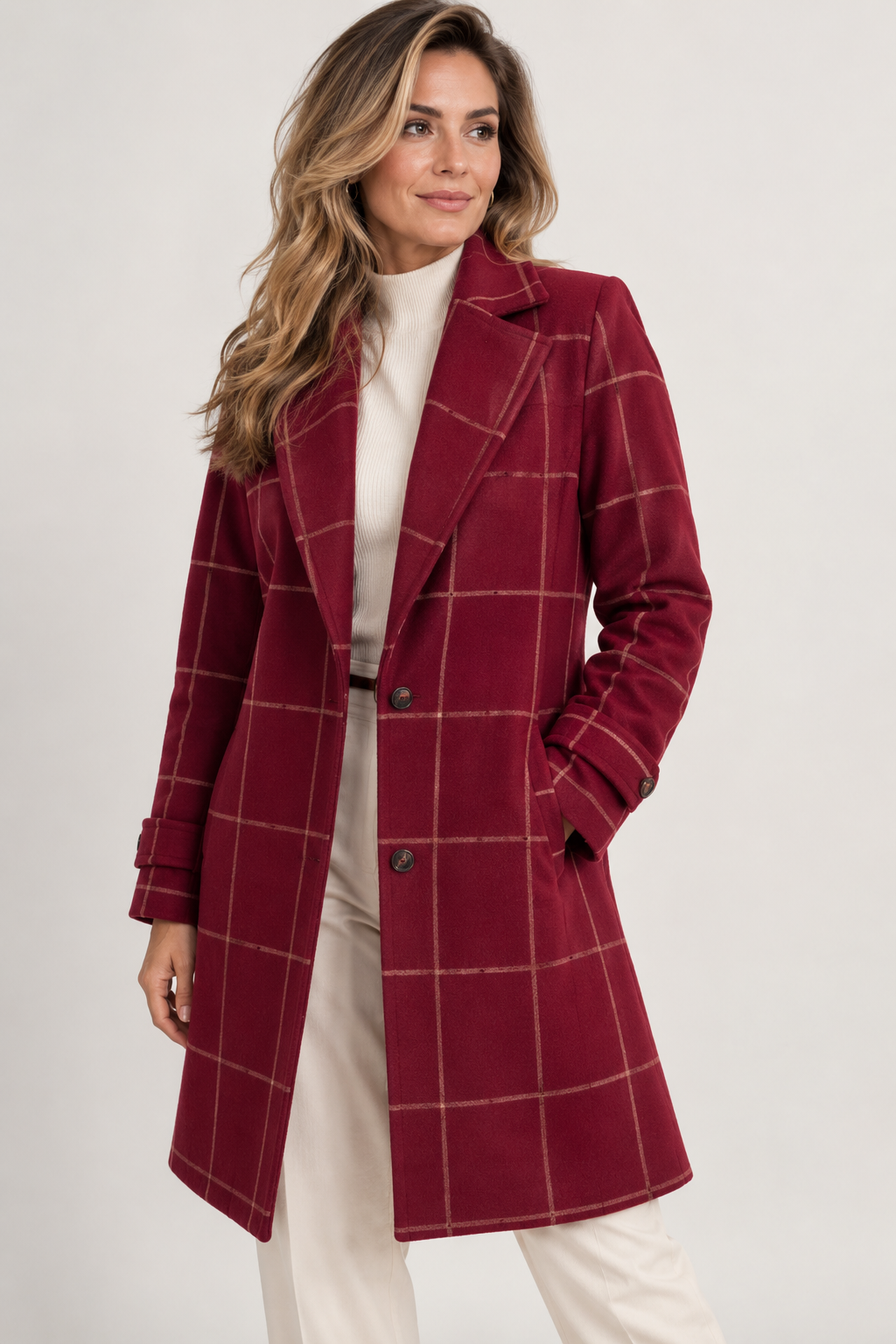 LABEL | Sanne Elegante Geruite Manteljas