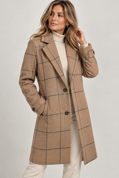 LABEL | Sanne Elegante Geruite Manteljas