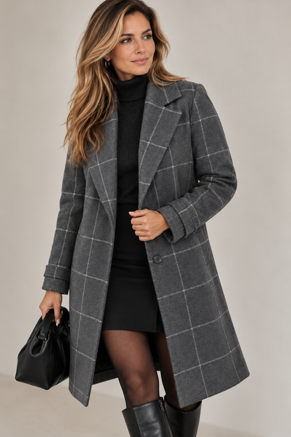 LABEL | Sanne Elegante Geruite Manteljas