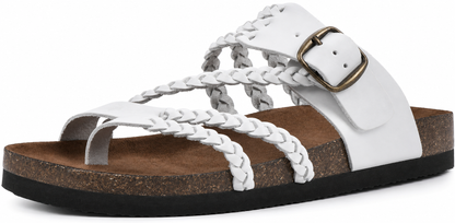 GEVLOCHTEN KURK SANDALEN VOOR VROUWEN