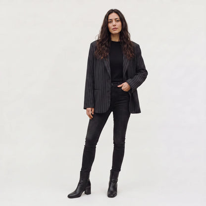 Oversized blazer met pinstripe