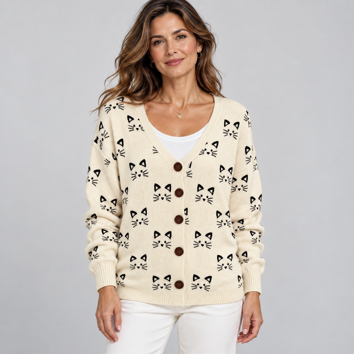 VEST MET KNOPEN VOOR VROUWEN
