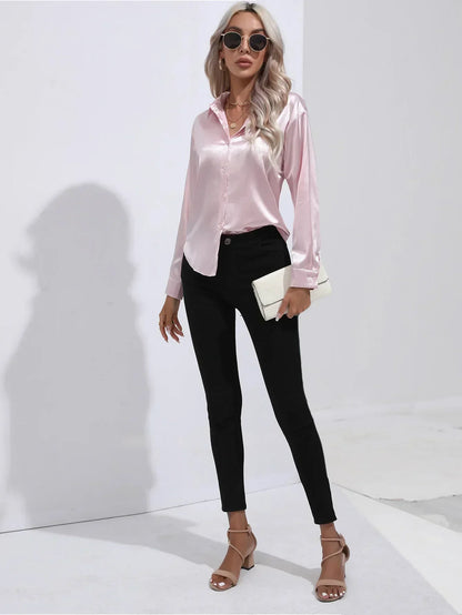 Lyvia | Luxe Satijnen Blouse