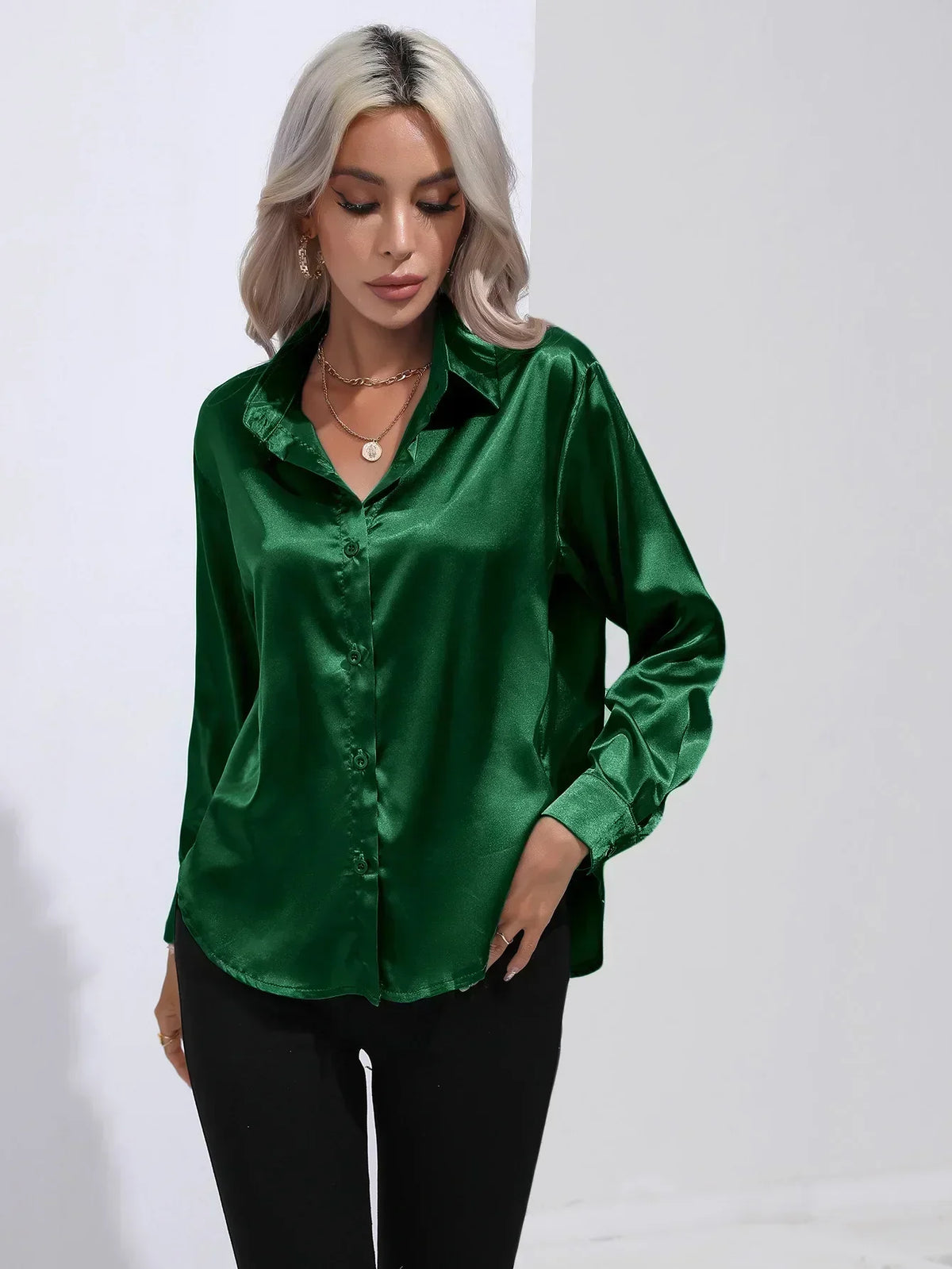 Lyvia | Luxe Satijnen Blouse