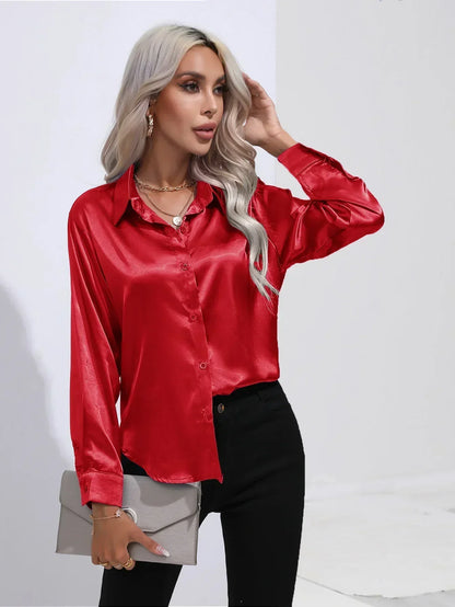 Lyvia | Luxe Satijnen Blouse