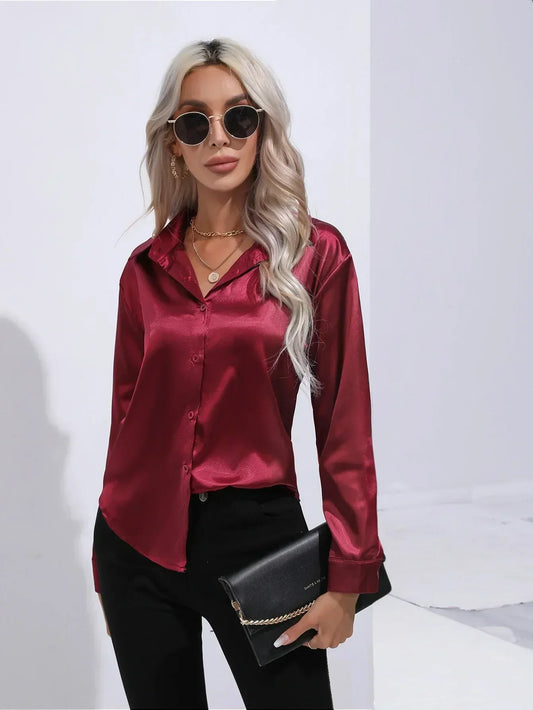 Lyvia | Luxe Satijnen Blouse