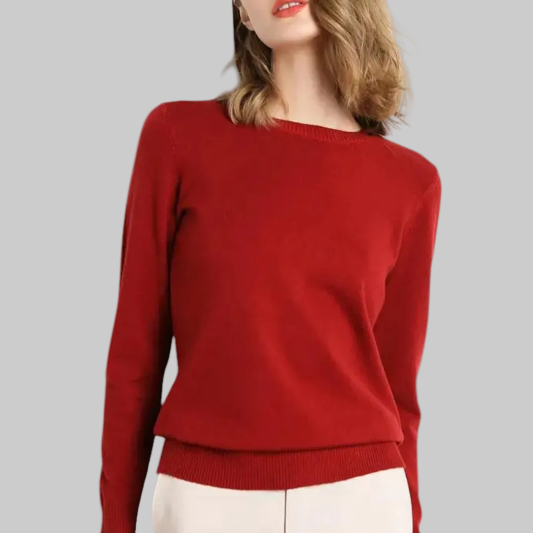 Women’s Elegant Winter Knit Sweater | O-Neck
