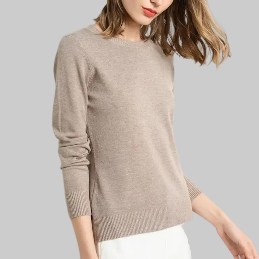 Women’s Elegant Winter Knit Sweater | O-Neck