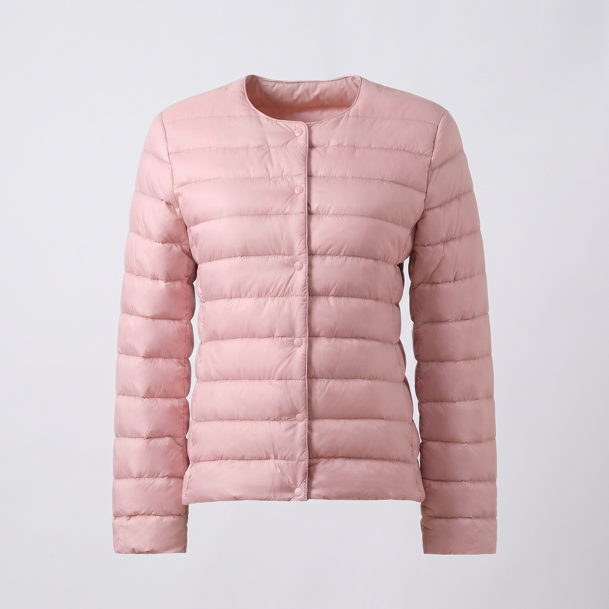 Adriana | Leichte Steppjacke mit Rundhalsausschnitt und Knopfleiste