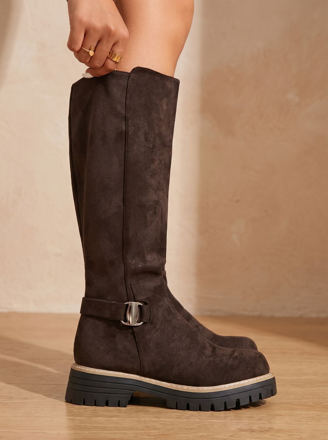 Isabella | Elegante Kniehohe Stiefel mit Dekorativer Schnalle