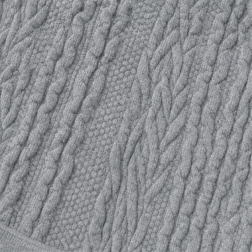 Elena | Langer Strickhoodie Mit Zopfmuster Und Reißverschluss