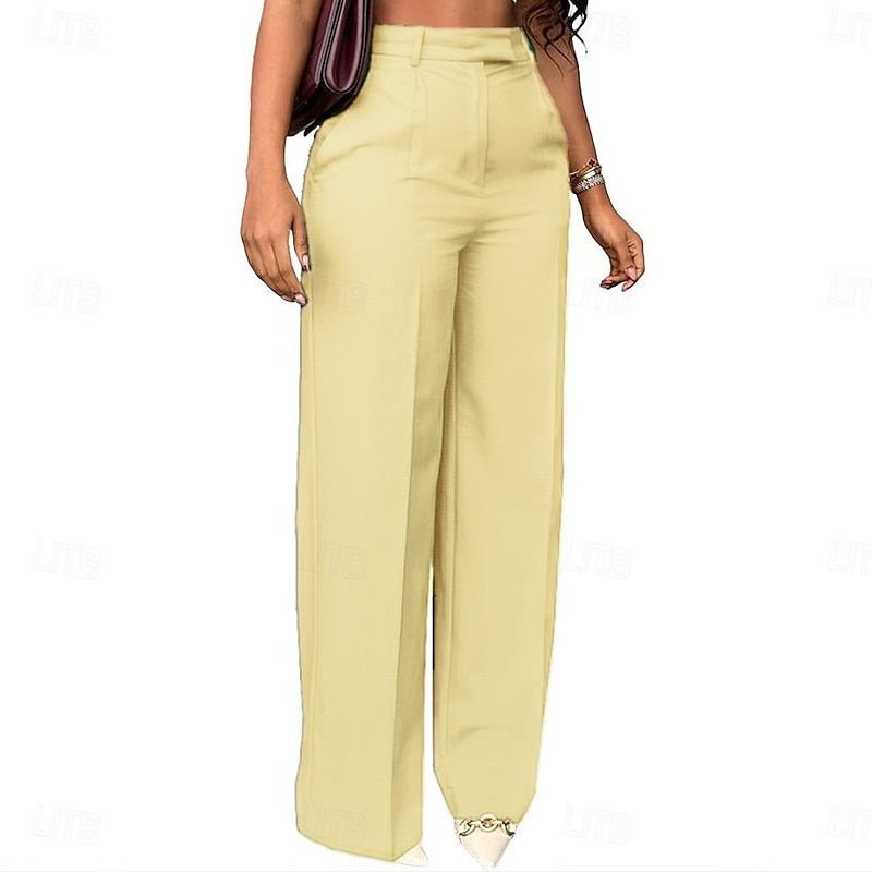 Livia | Hoch taillierte Weite Freizeithose für mühelosen Stil