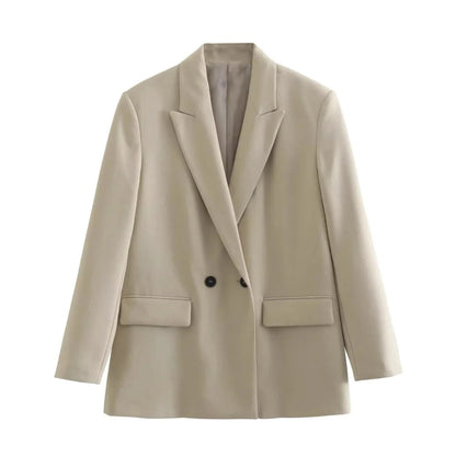 Blazer voor Vrouwen met Dubbele Rij Knopen en Regular Fit