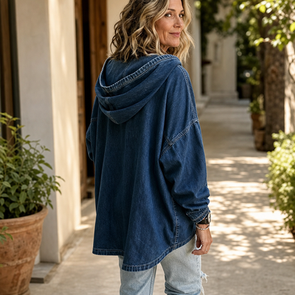 Mara | Lässiger Oversized Denim-Hoodie Mit Modernem Look