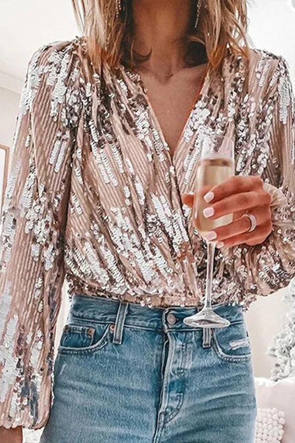 Isabell | Glamour Pailletten Blouse