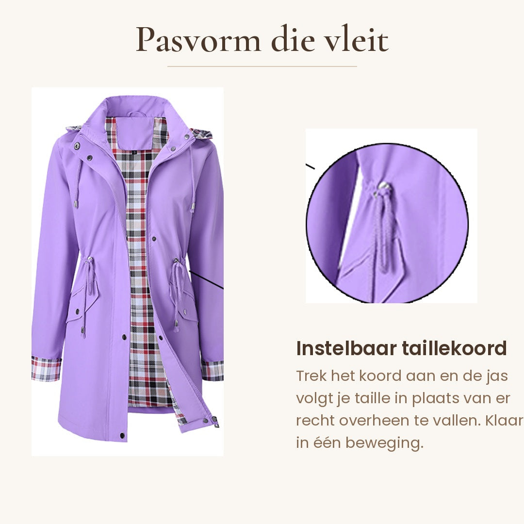Esther | 3-in-1 Regenjas met Afneembare Kap