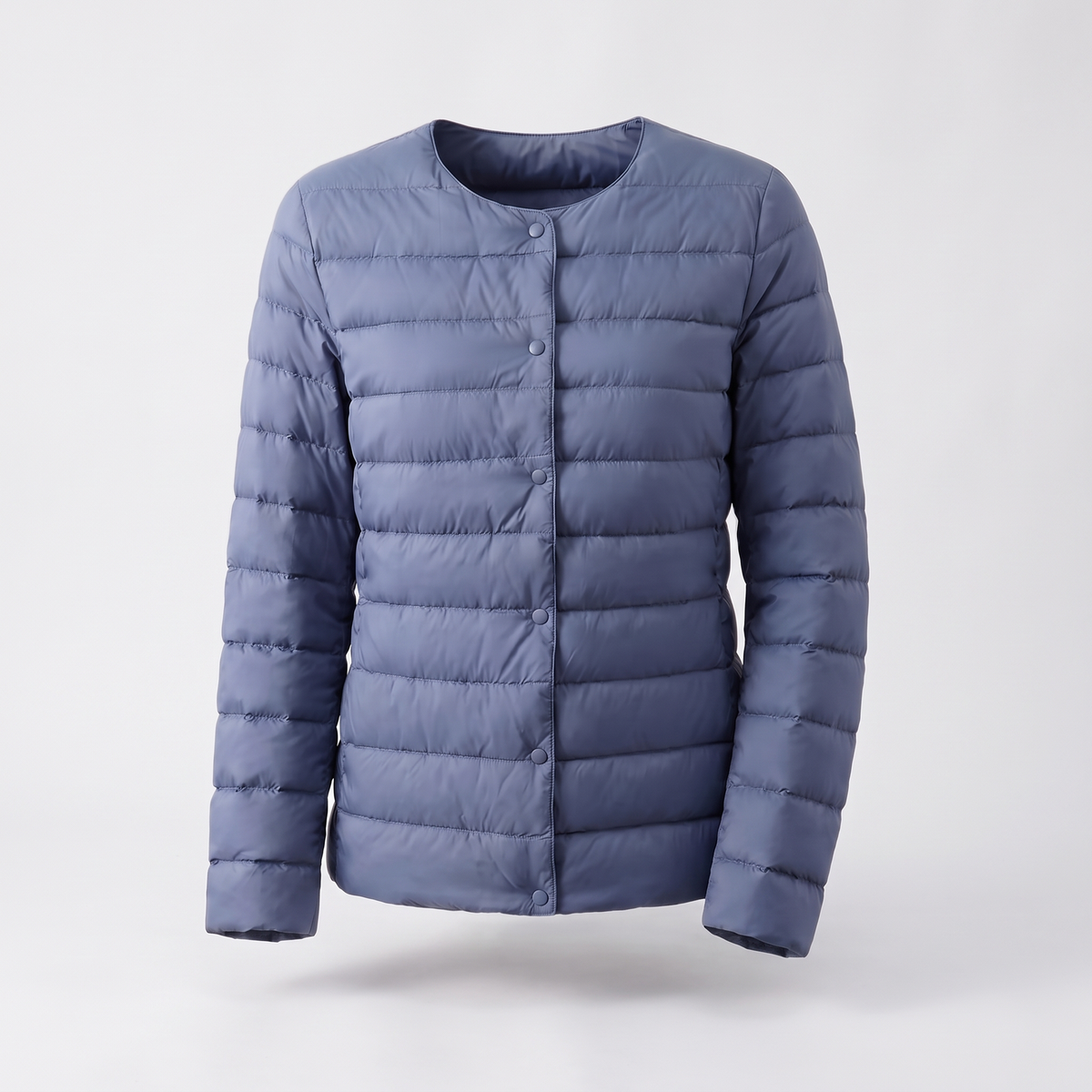Adriana | Leichte Steppjacke mit Rundhalsausschnitt und Knopfleiste