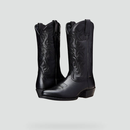 Elegante Cowboylaarzen voor Dames met Stiksels en Blokhakken