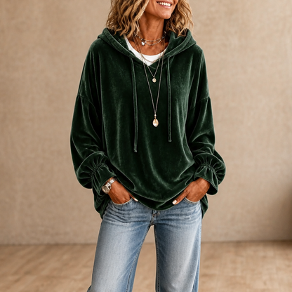 Ivy | Bequemer und weicher Hoodie mit Rüschen und eleganter Passform
