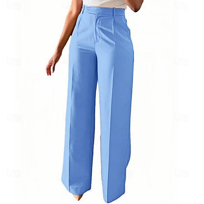 Livia | Hoch taillierte Weite Freizeithose für mühelosen Stil