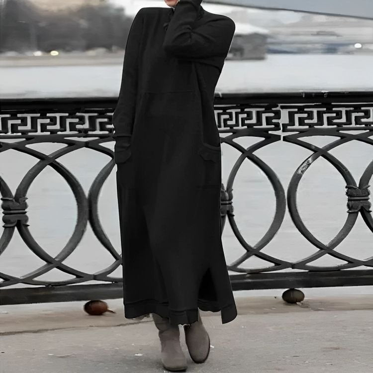 Nora | Elegantes Pulloverkleid in Maxi-Länge mit Kuschelkomfort