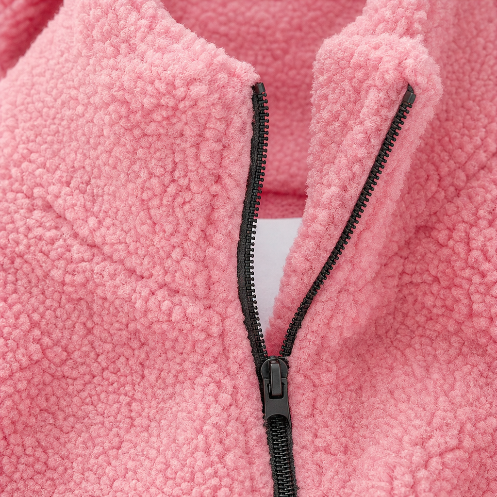 Mia | Flauschige Oversize-Sherpa-Jacke Mit Reißverschluss