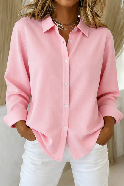 Dames Blouse met Knoopsluiting en Losvallende Pasvorm – Luchtig & Tijdloos – Lorévine
